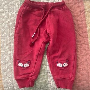 Prenatal (Italian brand) baby sweatpants with foxes